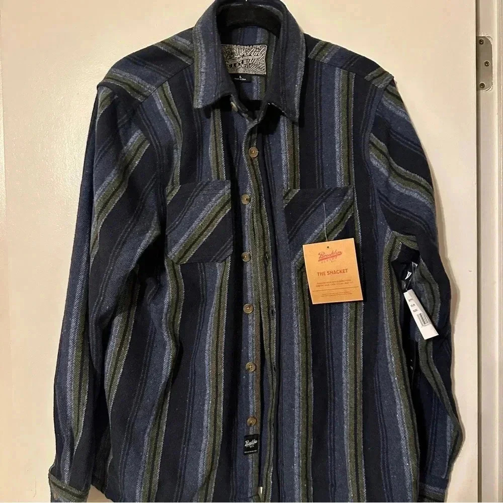 NEW BROOKLYN CLOTH SHACKET BLENDED FABRIC COMFORT WEAR • LAPEL COLLAR • BOXY CUT